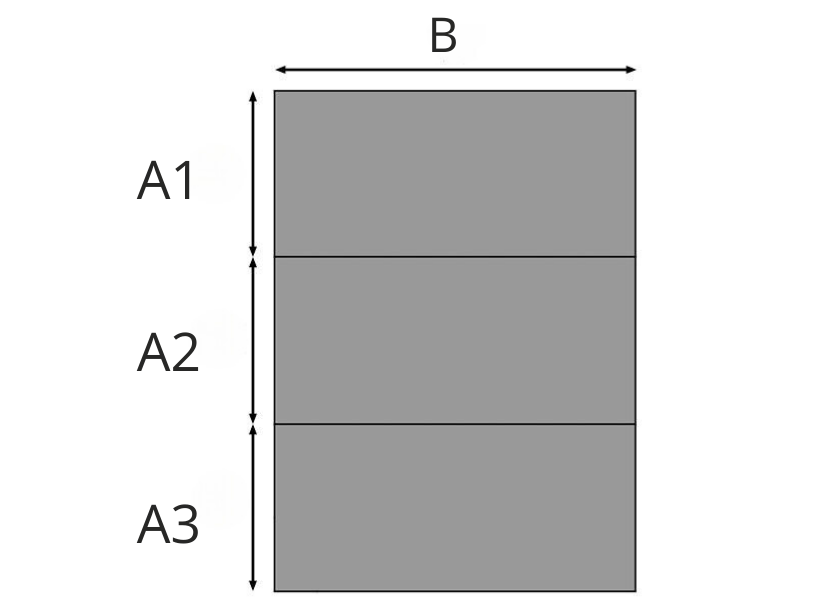 Matelas 3 pièces (2 plis)