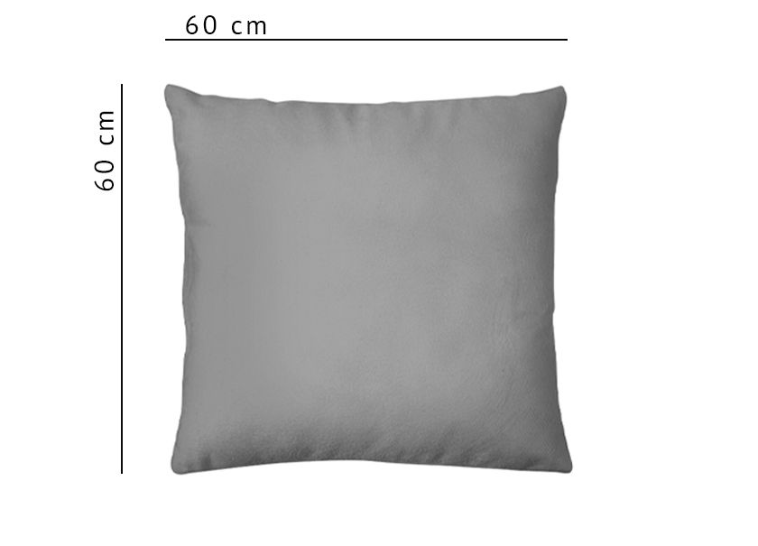 Coussin carré pour dossier de canapé 60 cm (gris)