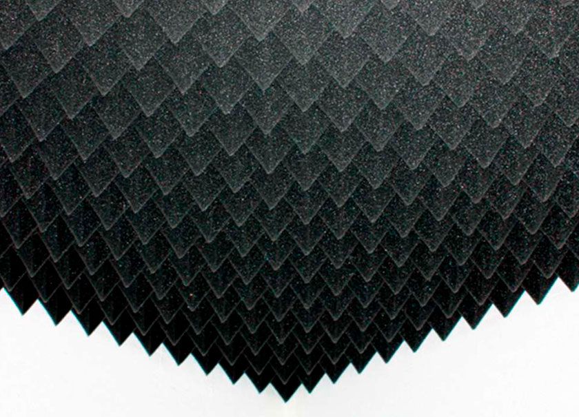 Mousse acoustique studio OMNITRONIC 50x50cm - Pyramide - isolation phonique  - tapis